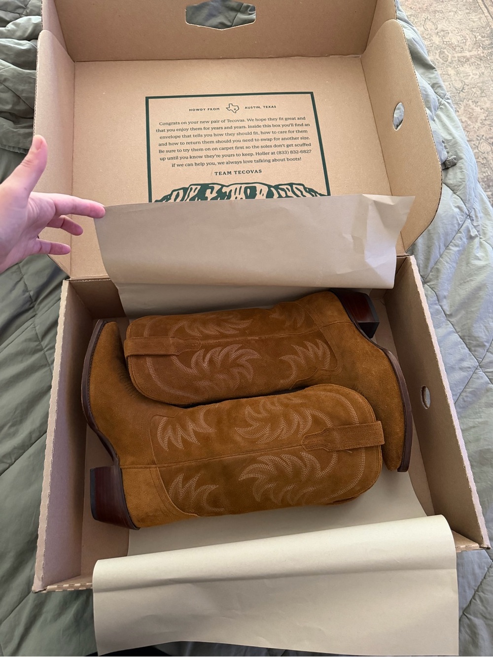 Tecovas The Annie Sienna Suede Cowgirl Boots - Picture 4 of 15